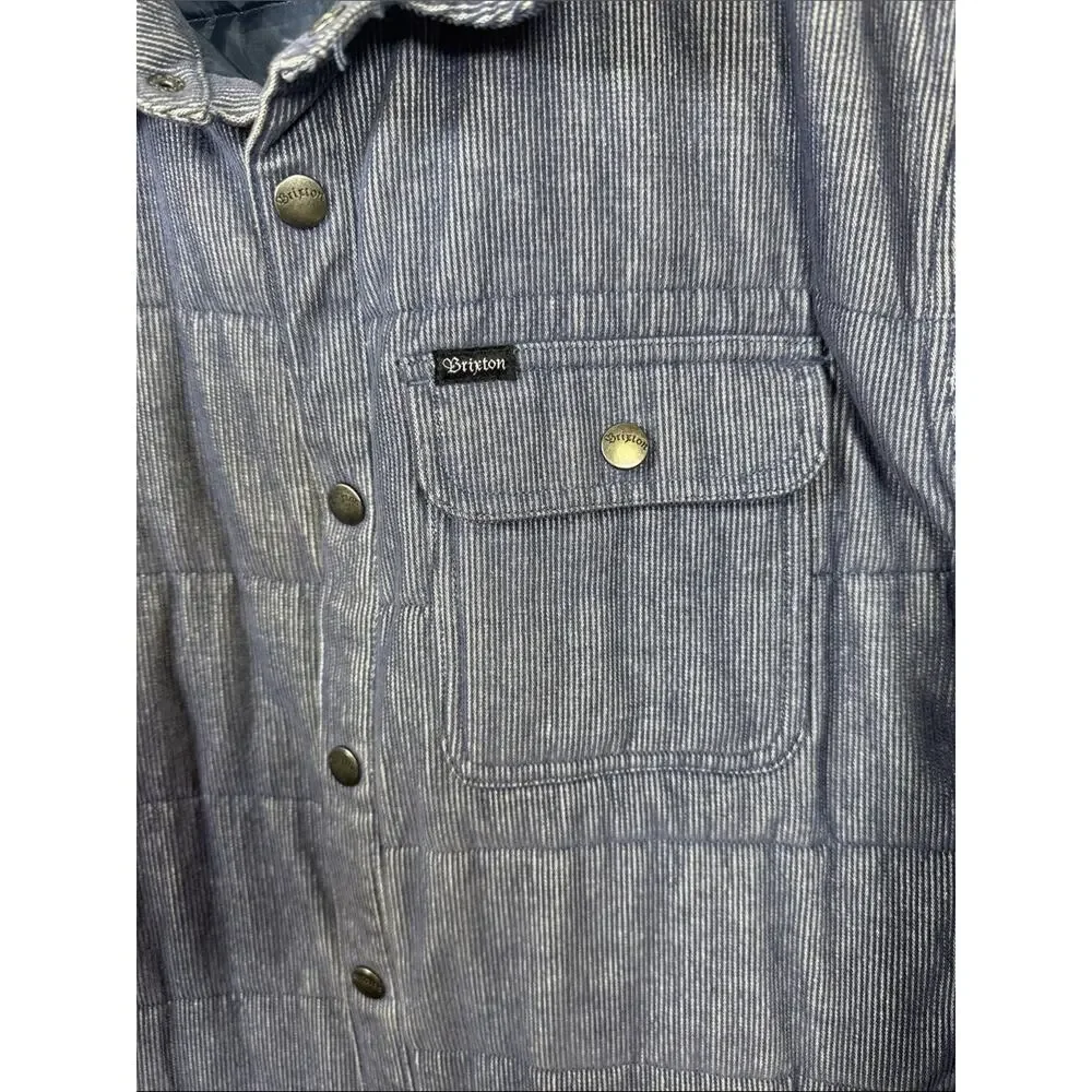 Brixton Men's Cass Tailored-Fit Quilted Jacket Shacket M-389 Sz M